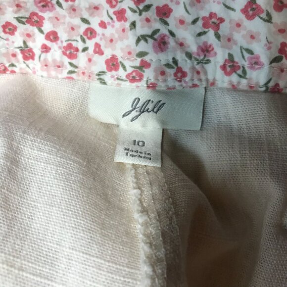 J. JILL- WOMEN'S 10 - CREAM 100% COTTON CARGO CAPRI'S - Picture 3 of 4